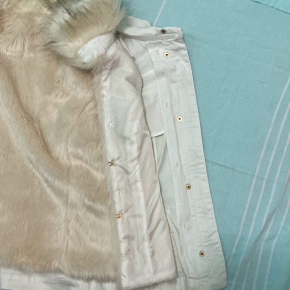 INC 2 in 1 faux fur vest - denim safari style  X-Small - Picture 6 of 16